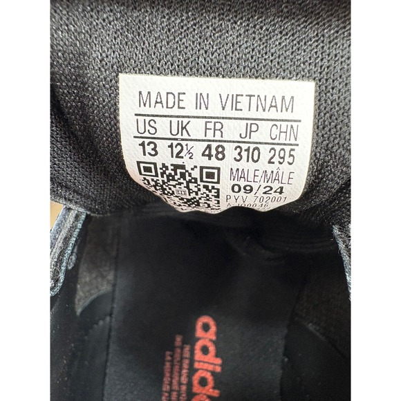 Adidas Samoa Originals Mens Size 13 Leather Sneakers Shoes Black Red - Picture 7 of 11